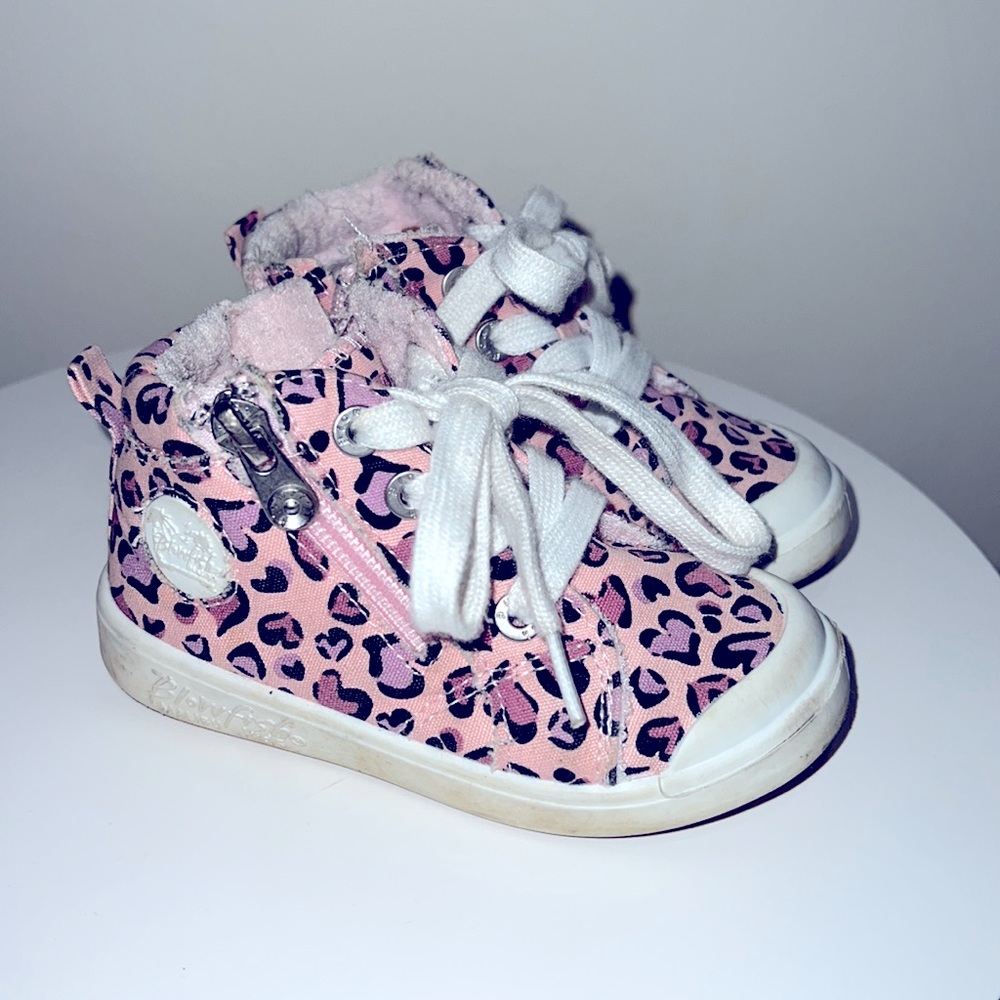 Blowfish Malibu kids pink cheetah sneakers